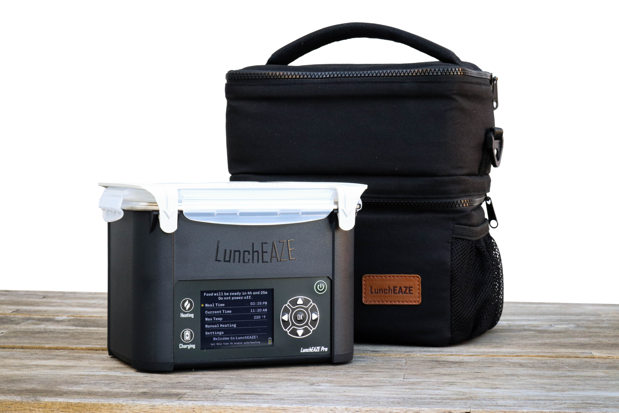 Pro and Bag on Bench