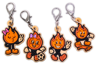 4 LunchEAZE Junior Charms, two girls, two boys