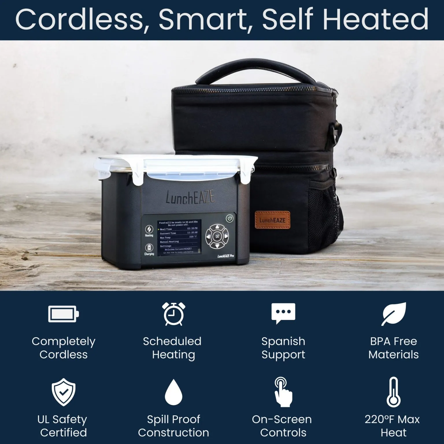 LunchEAZE - Pro: The Smartest Self-Heating Lunchbox