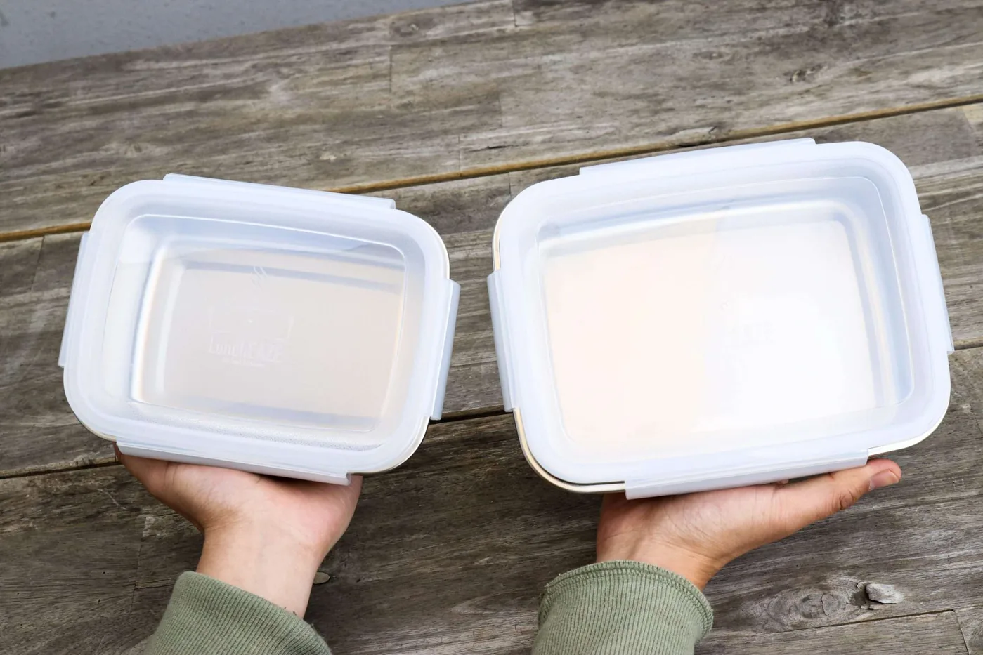 LunchEAZE 4-cup and 6-cup container size comparison